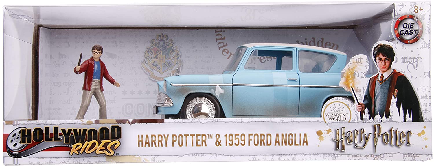 FORD ANGLIA 1959 AVEC FIGURINE HARRY POTTER Voiture de Collection 1/24