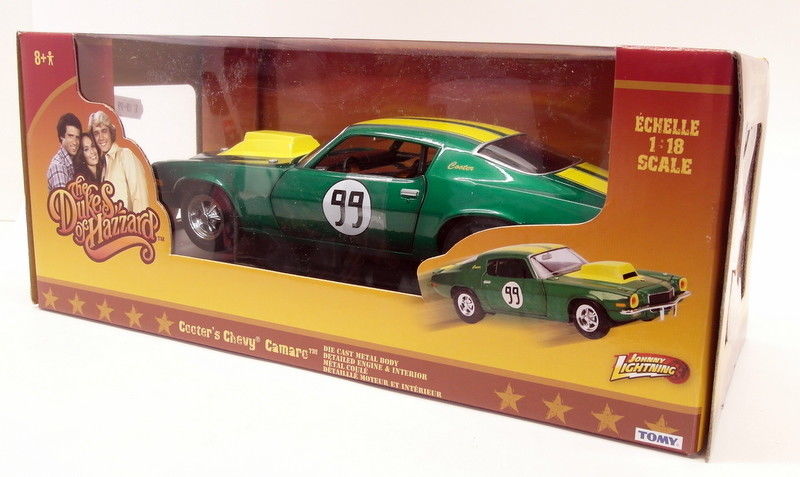 Voiture miniature CHEVROLET CAMARO 350 Cooter de la série Shérif fais-moi peur en métal au 1/18