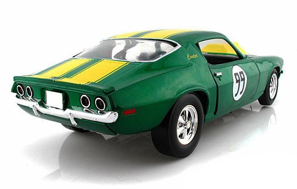 Voiture miniature CHEVROLET CAMARO 350 Cooter de la série Shérif fais-moi peur en métal au 1/18