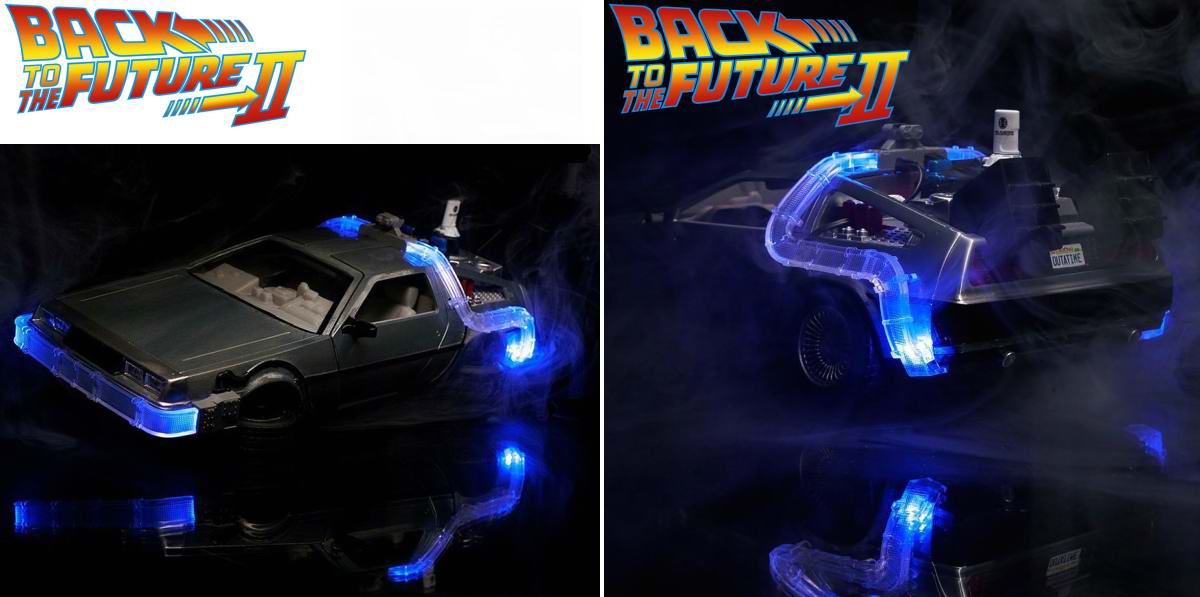 petite voiture Dolorean lumineuse métal 1/24