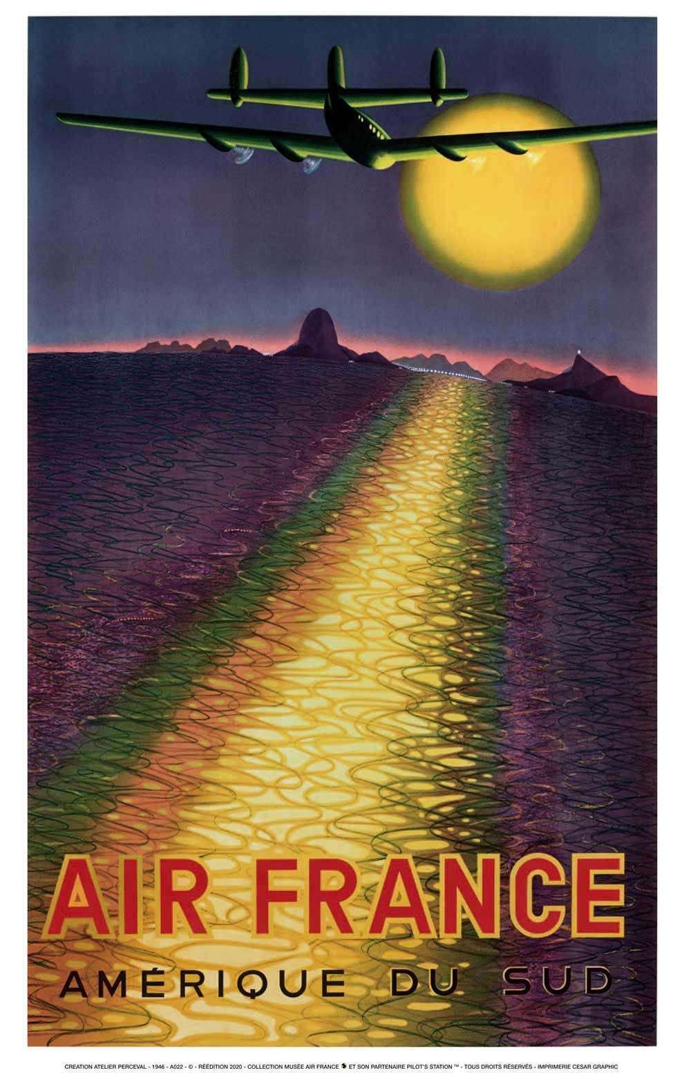 Affiche Air France Amérique du Sud