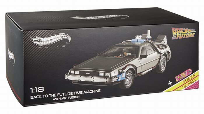 Voiture DELOREAN Retour vers le Futur 2 en Metal Mr Fusion au 1/18