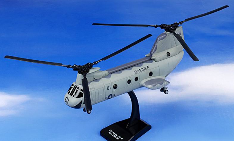Hélicoptère Boeing CH46 Sea Knight US NAVY MARINES au 1/55