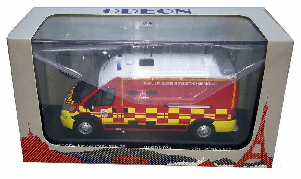 Miniature CITROEN Jumper Pompiers VSAV SDIS 38 1/43