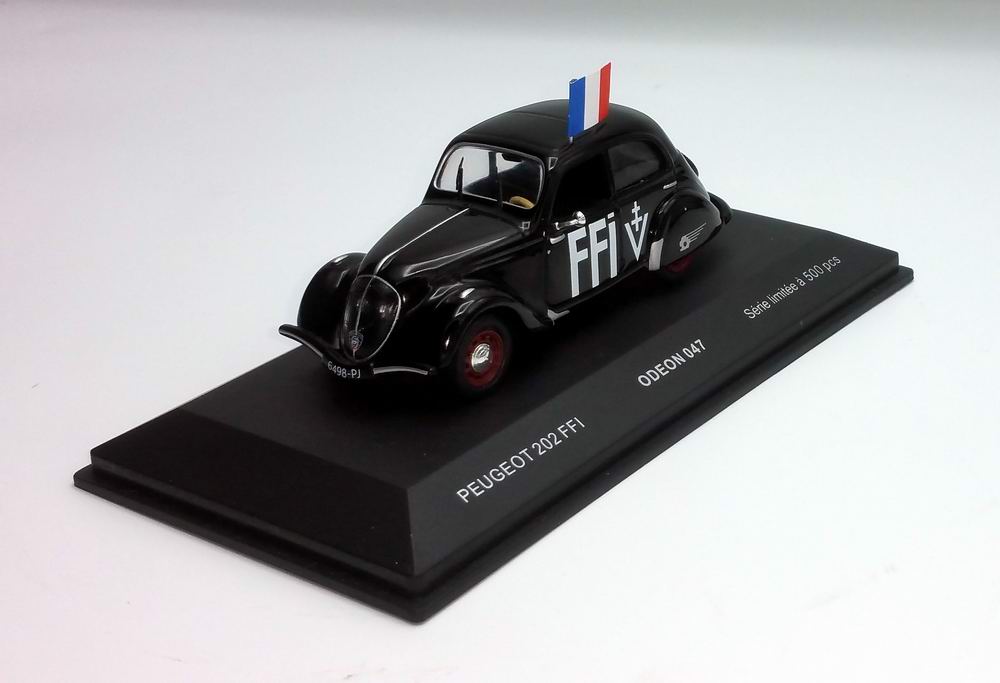 Voiture Miniature Peugeot 202 FFI 1/43