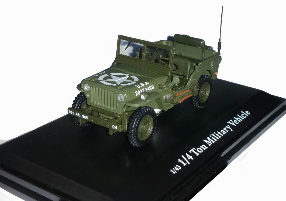 Voiture Jeep Willys Ouverte Militaire US ARMY D-DAY 6 Juin 1944 Oliex 1/43