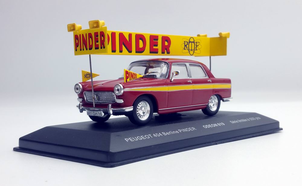 Voiture miniature PEUGEOT 404 Berline Pinder ORTF 1/43