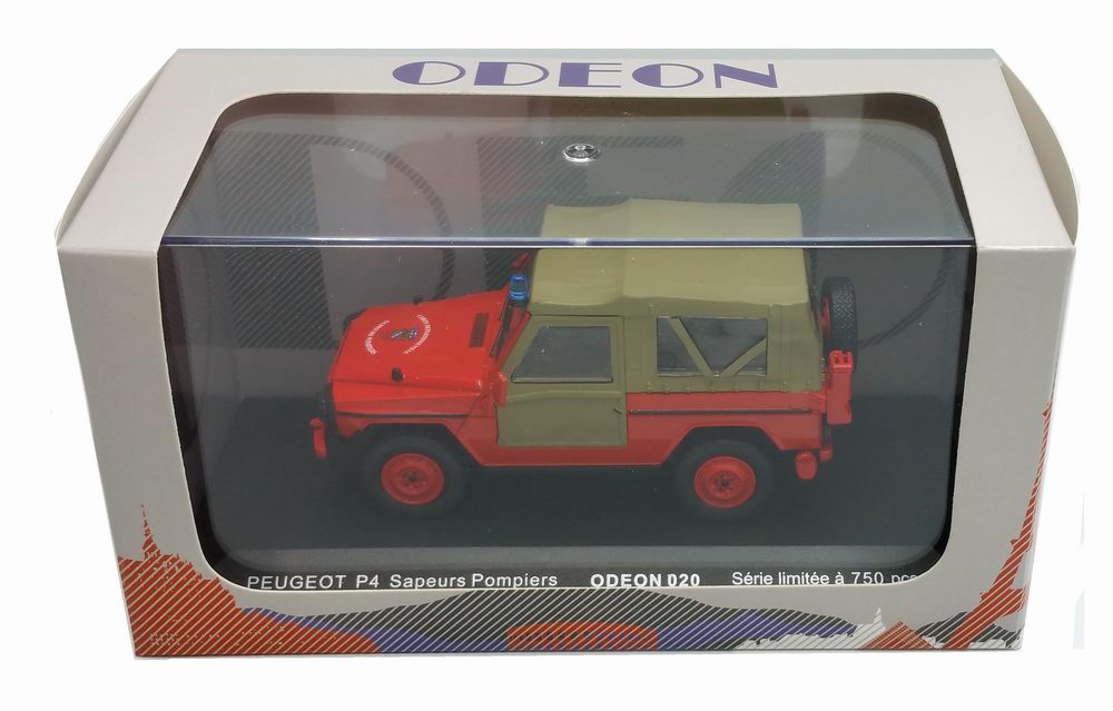 Miniature Peugeot P4 Sapeurs Pompiers 1/43 Odeon