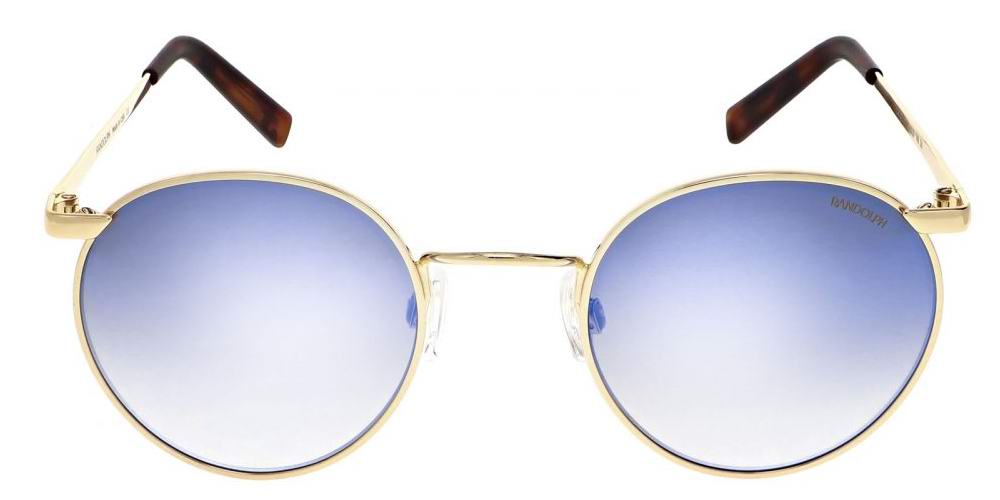 LUNETTES DE SOLEIL marine sous marin us navy monture or verre bleu Randolph