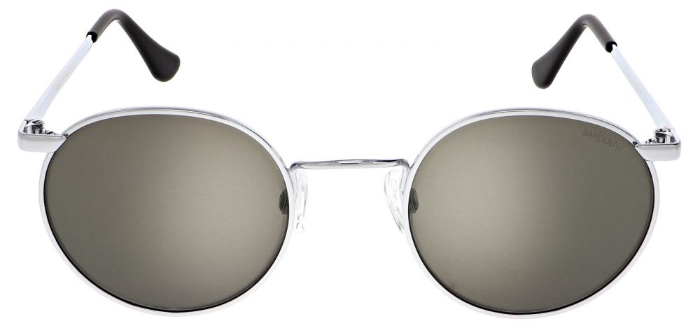 LUNETTES DE SOLEIL marin sous marin us navy monture brillant argent Chrome verre gris Randolph