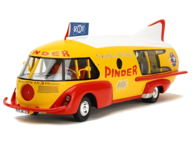 Miniature Camion cirque Pinder ORTF CITROEN TYPE 55 CAMION FUSEE La PISTE aux ETOILES 1/43