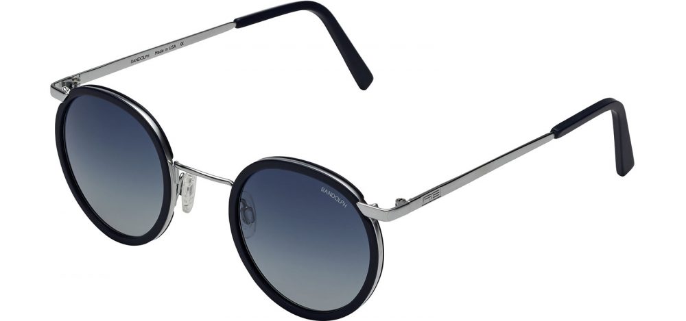 LUNETTES DE SOLEIL marine sous marin us navy monture chrome brillant verre gris Randolph