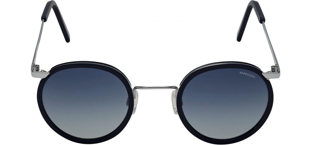 LUNETTES DE SOLEIL Rondes P3 sous marinier us navy monture Chrome brillant verre gris Randolph