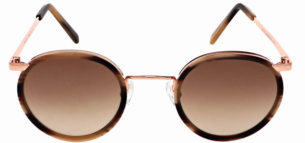 LUNETTES DE SOLEIL marine sous marin us navy monture fusion or rose verre marron Randolph