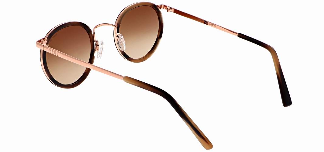 LUNETTES DE SOLEIL rondes p3 sous marinier usnavy monture or rose verre marron clair Randolph