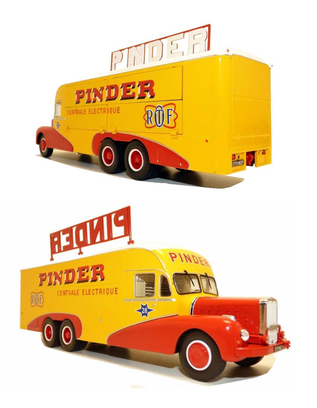 CAMION BERNARD 28 CENTRALE ELECTRIQUE 1/43 CIRQUE PINDER Certificat Authenticité