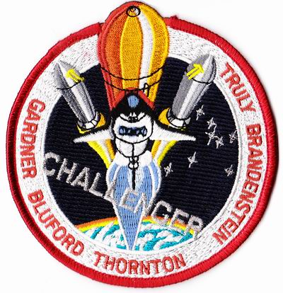Patch NASA Navette Spatiale Challenger Mission STS-8 Gardner - Bluford - Thornton