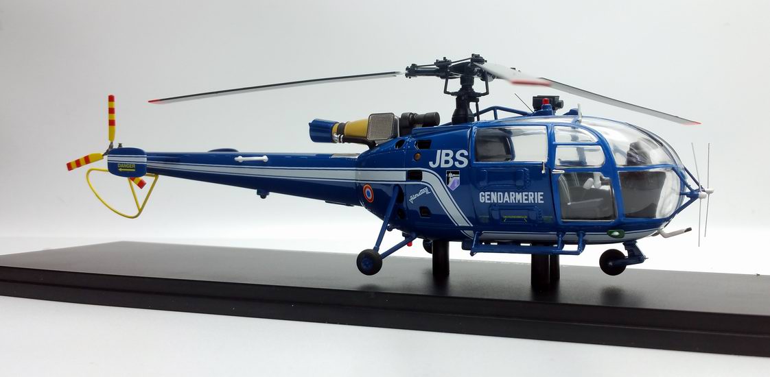 Modèle Hélicoptère ALOUETTE 3 SA316 Gendarmerie Nationale Immatriculé 1/43