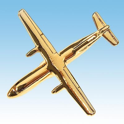 Pins avion ATR72 Doré à L'Or Fin 22K