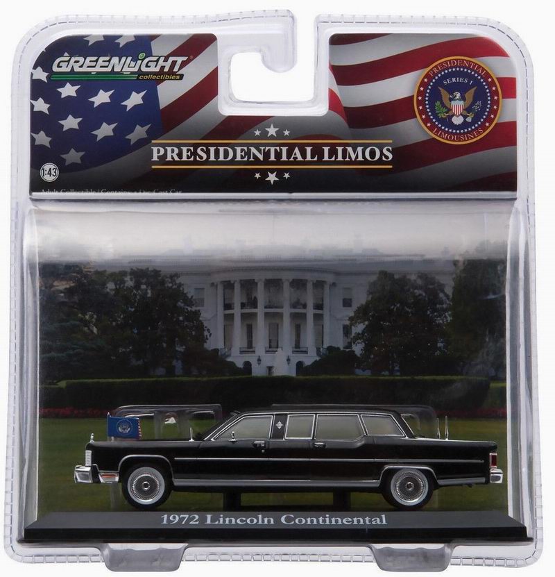 Limousine Lincoln Continental de 1972 Voiture Présidentielle Ronald Reagan 1/43 