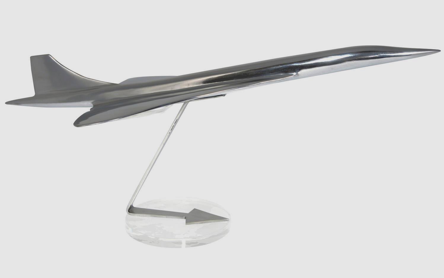 Maquette Concorde en aluminium poli 1/100 Socatec