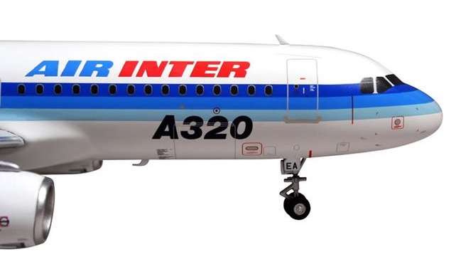 AIRBUS A320-100 AIR INTER en métal 1/200
