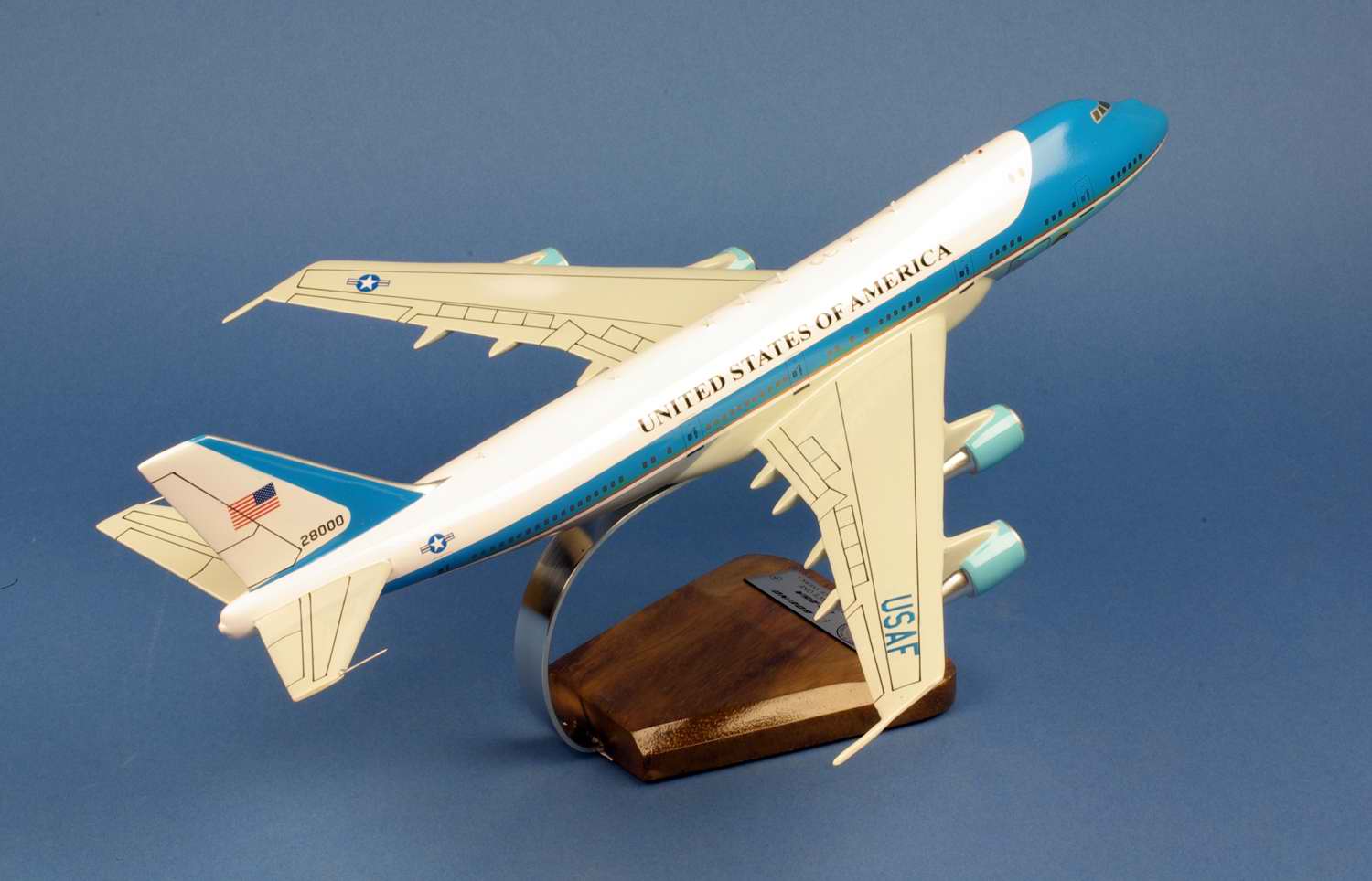 Maquette Avion BOEING 747 B747 VC-25A AIR FORCE ONE 28000