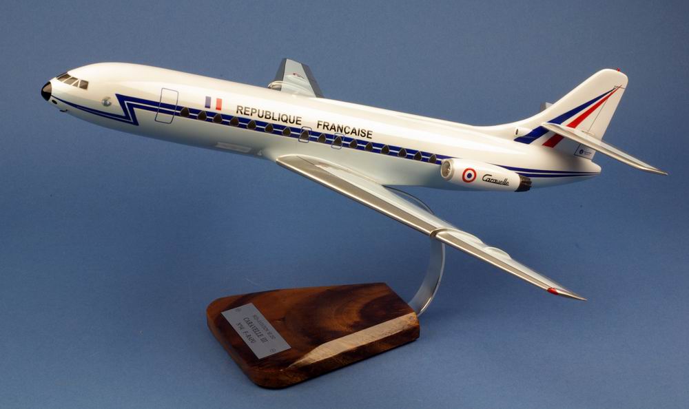 maquette avion Caravelle SE210 III De Gaulle aux couleurs de la République Française