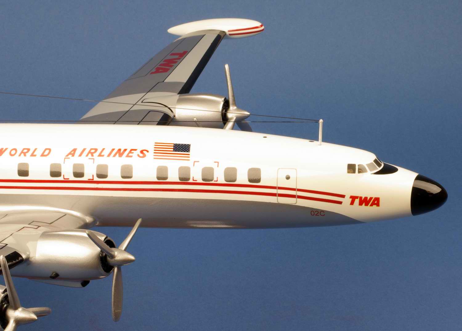 Maquette avion L1049 SuperG Constellation TWA