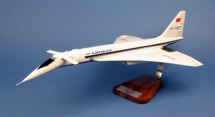 Maquette avion Tupolev TU144 Aéroflot CCCP-77102 1/100