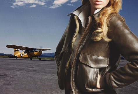 Blouson en cuir A-2 WASP pour Femme COCKPIT - AVIREX