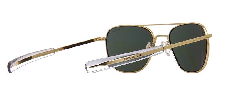 LUNETTES DE SOLEIL aviator monture or verre vert Randolph