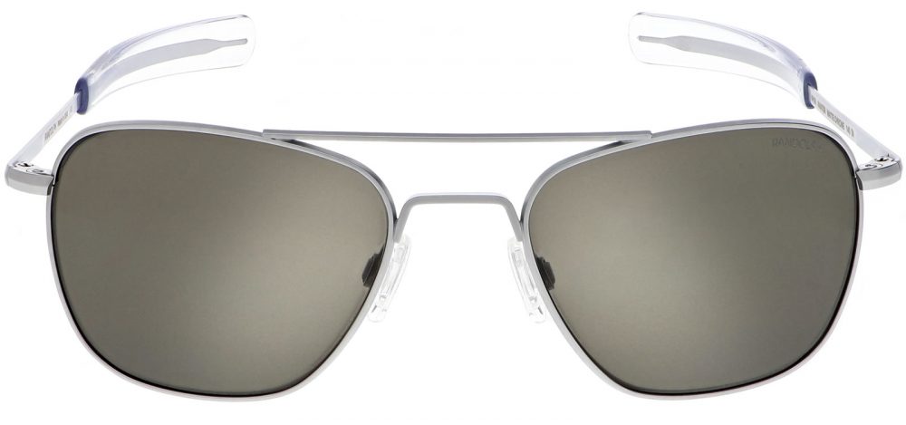 LUNETTES DE SOLEIL US AIR FORCE aviateur monture argent verre gris Randolph