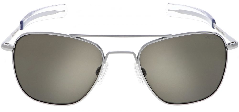 LUNETTES DE SOLEIL US AIR FORCE aviateur monture argent verre gris Randolph