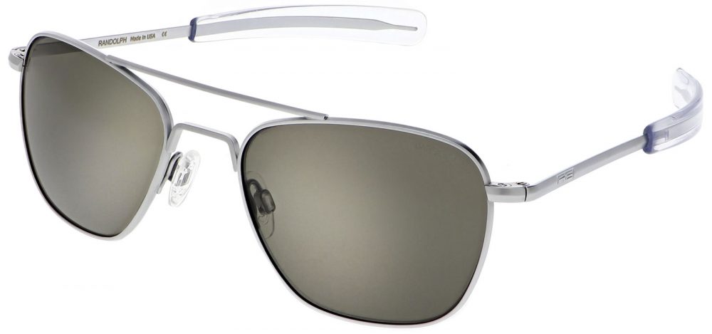 LUNETTES DE SOLEIL USAF aviator monture argent verre gris Randolph