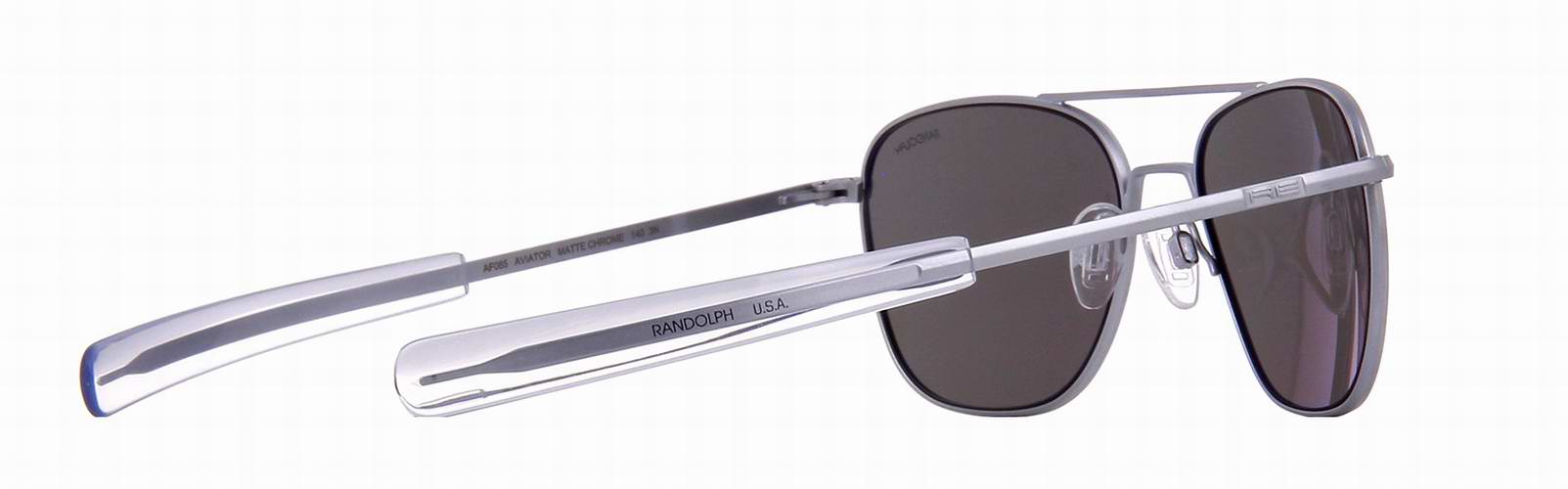 LUNETTES DE SOLEIL aviator monture argentée verre gris Randolph