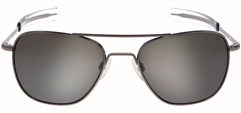 LUNETTES DE SOLEIL US AIR FORCE aviateur monture Gun Metal verre polarisé flash mirroir Randolph