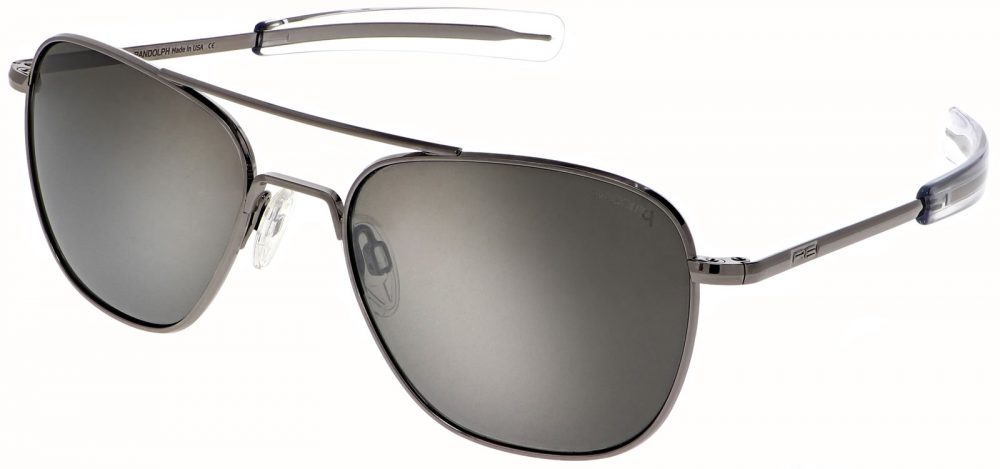 LUNETTES DE SOLEIL US AIR FORCE aviateur monture Gun Metal verre polarisé flash miroir Randolph