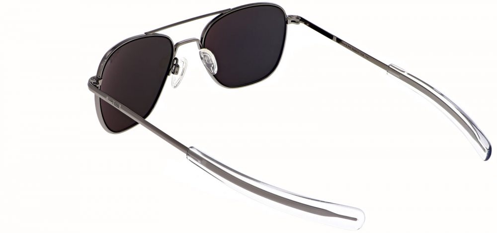 LUNETTES DE SOLEIL US AIR FORCE aviateur monture GunMetal verre polarisé flash miroir Randolph