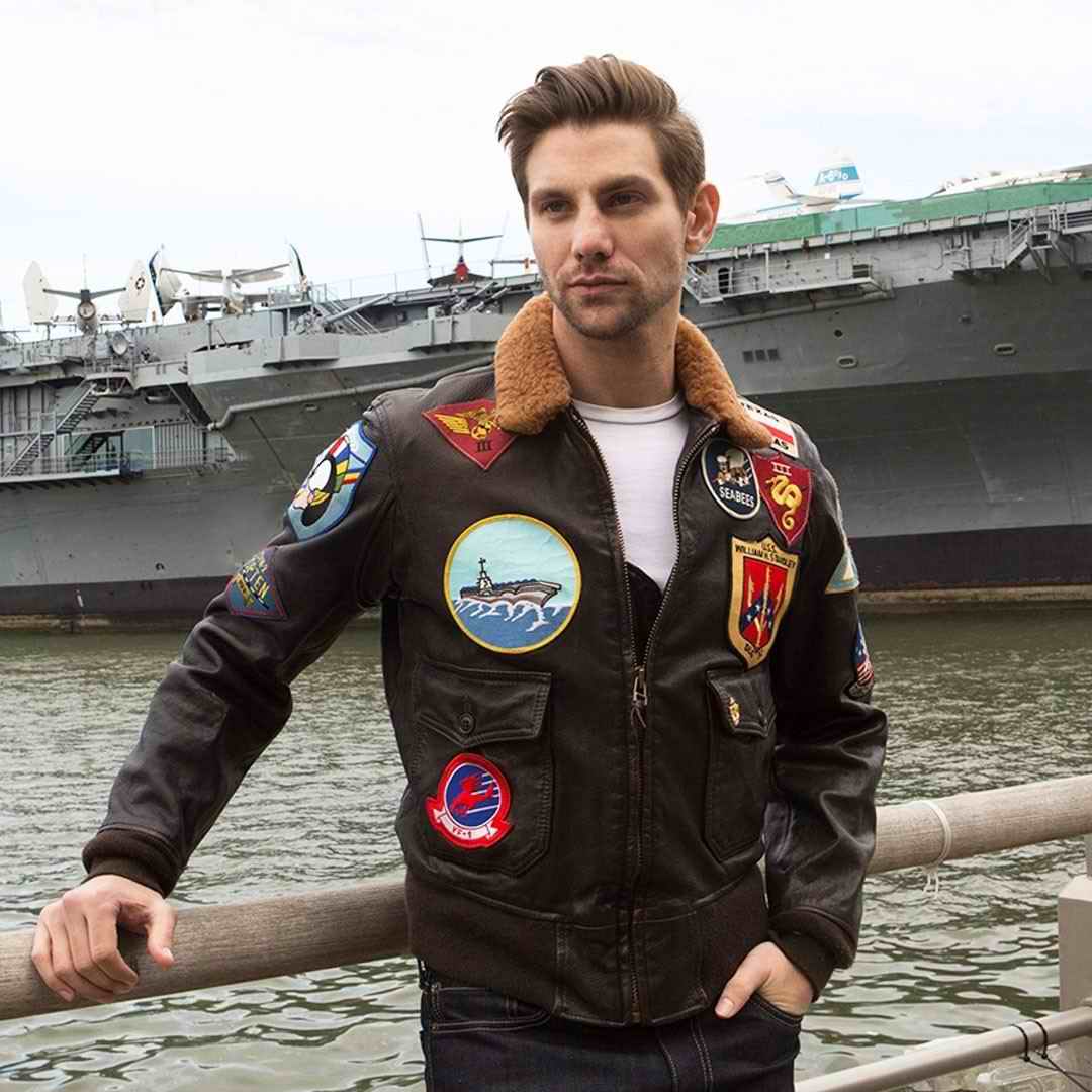 Blouson aviateur du film Top Gun Tom Cruise NAVY G-1 COCKPIT USA AVIREX