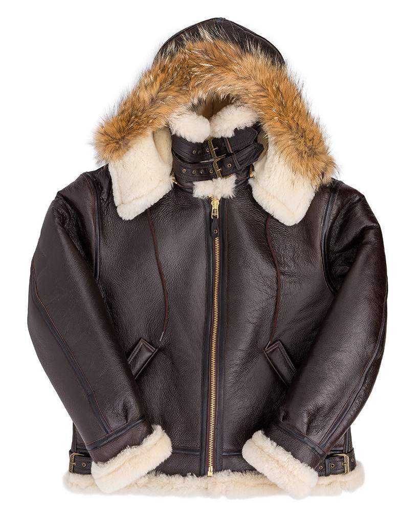 blouson pilote aviateur cuir B3 avec capuche cockpitusa Avirex