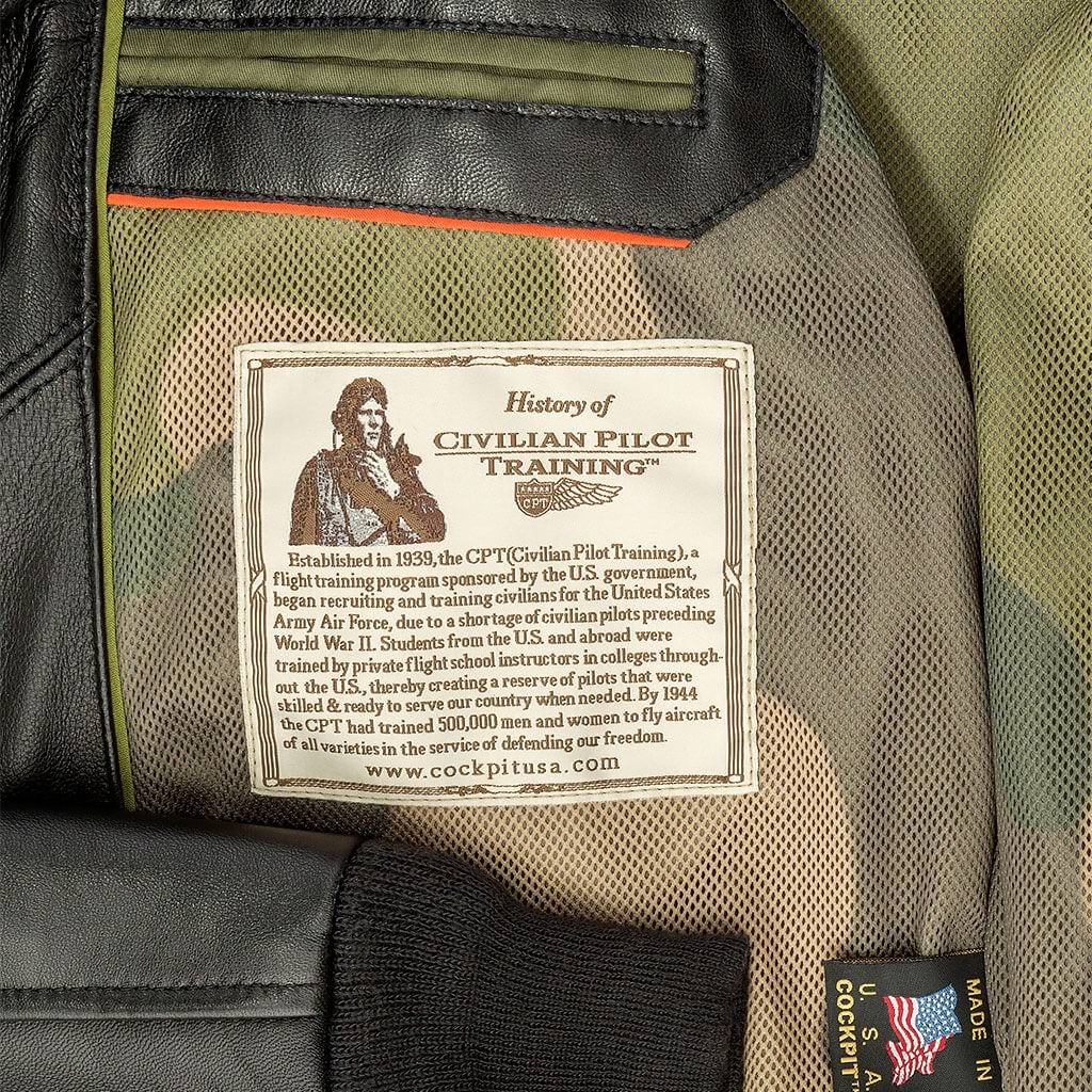 Blouson aviateur en cuir A2 Pilote léger A-2 Flight Jacket COCKPIT - AVIREX