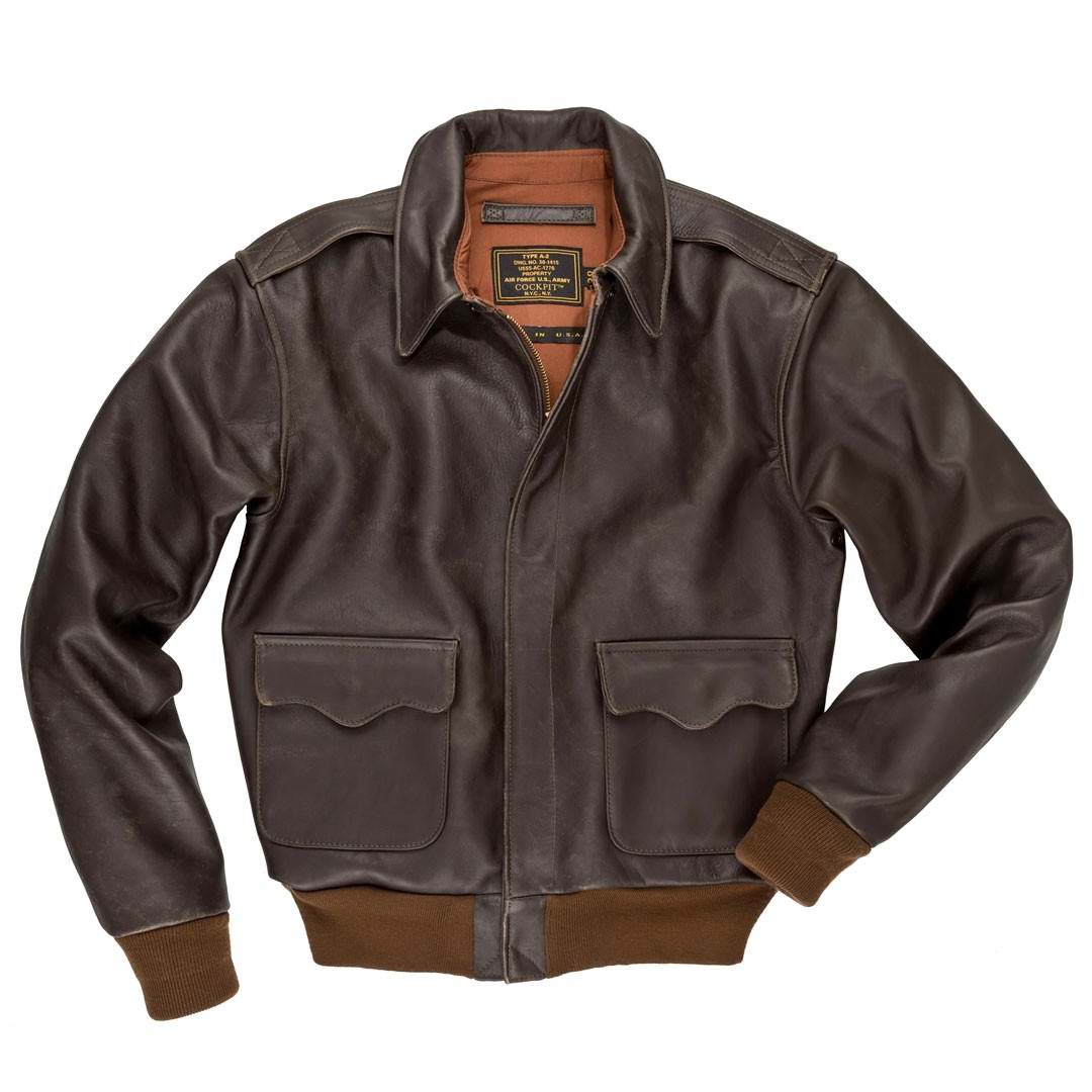 Blouson A2 cuir de cheval WWII 1942 40 Anniversaire Cockpit USA Avirex