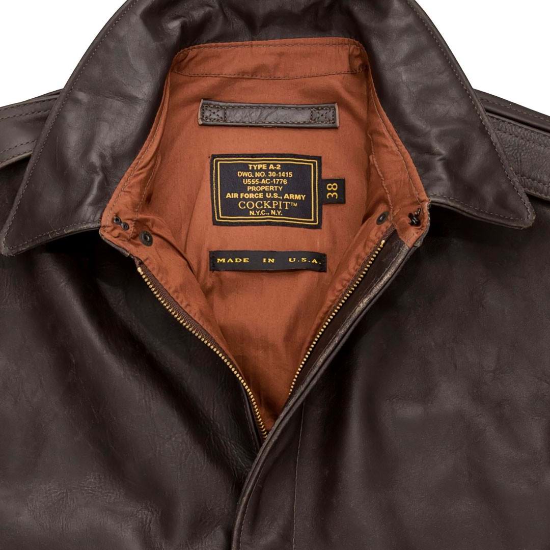 Blouson A-2 cuir de cheval WWII seconde guerre mondiale 40 Anniversaire Cockpit USA Avirex