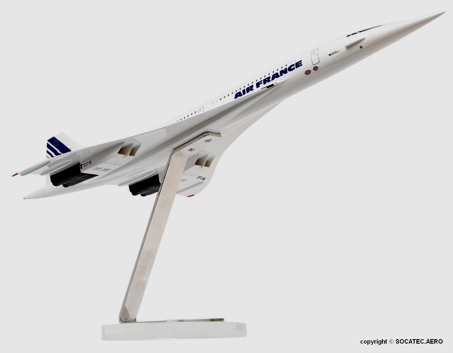 Maquette AIR FRANCE CONCORDE au 1/100 F-BVFA en Résine