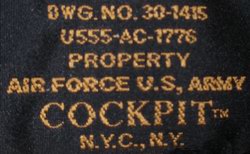 étiquette cockpit USA
