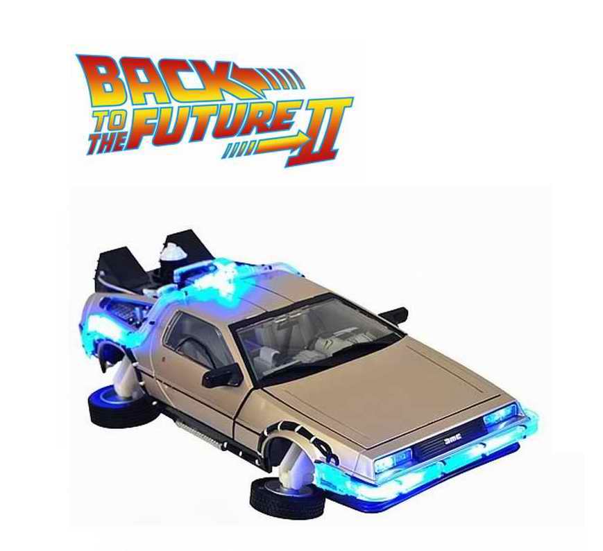 petite voiture Dolorean lumineuse métal 1/24
