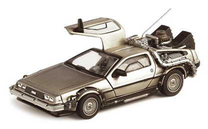 Voiture DELOREAN 1 Retour vers le Futur 1 en Métal au 1/43
