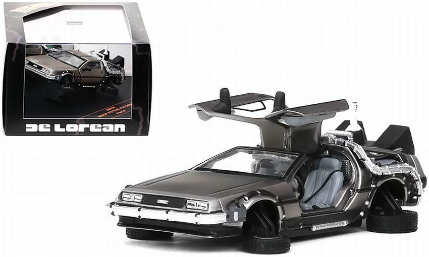 Voiture DMC DELOREAN volante 2 Retour vers le Futur ii en Métal au 1/43