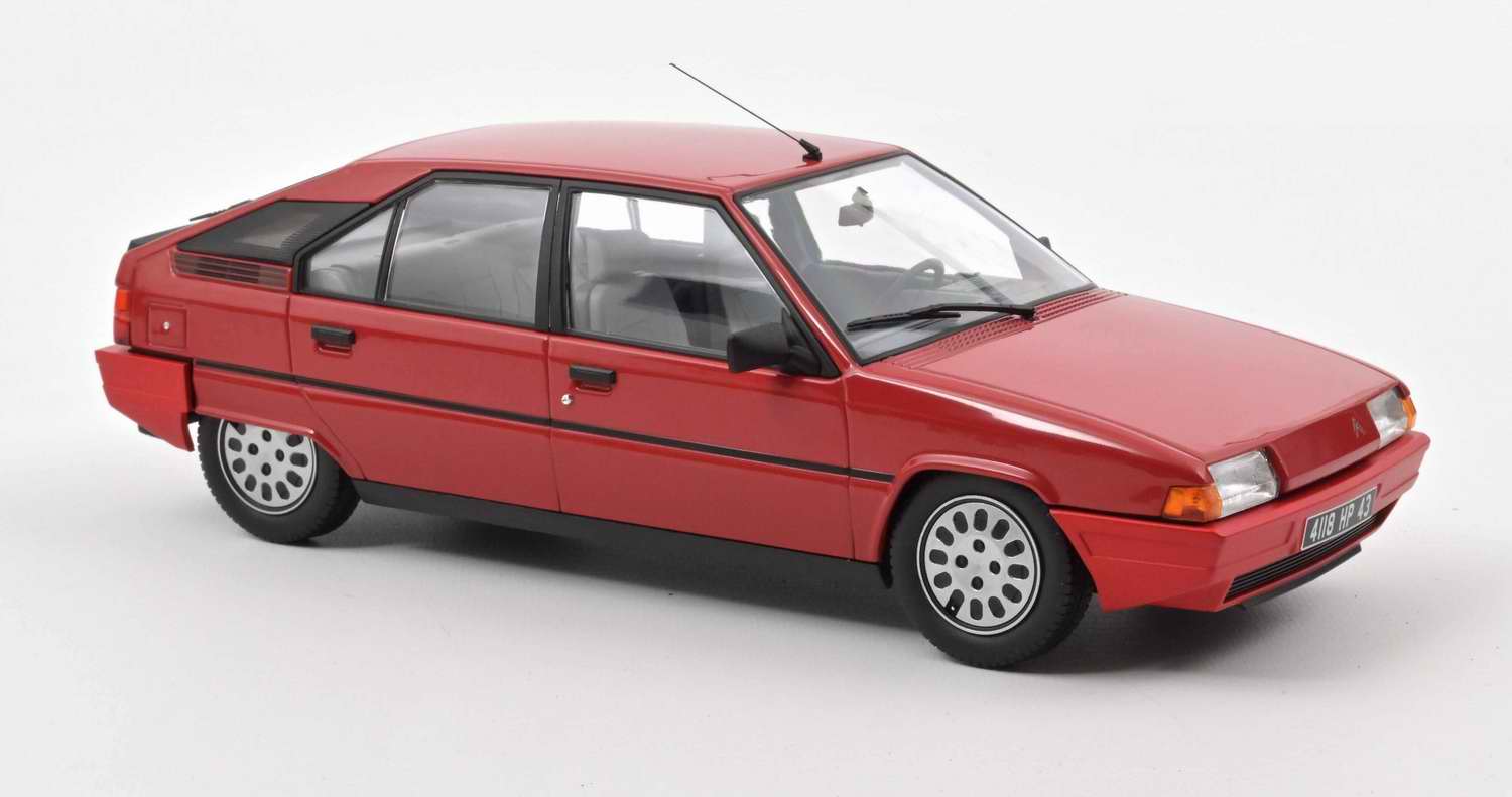 voiture miniature Citroen BX 16 TRS de 1983 - Rouge Vallelunga 1/18 norev